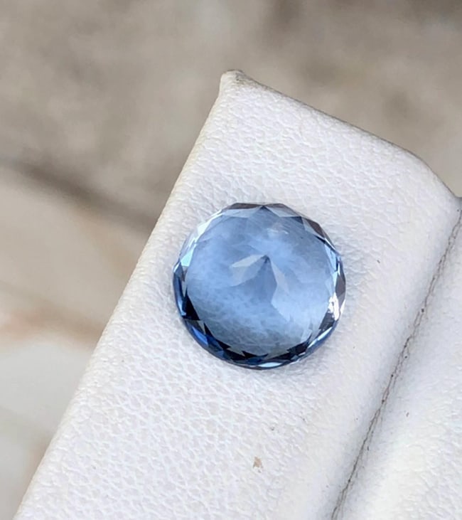 Natural Blue Aquamarine Round Shape Gemstone From Minas Gerais Mine Brazil - 4.190 Carat - 4