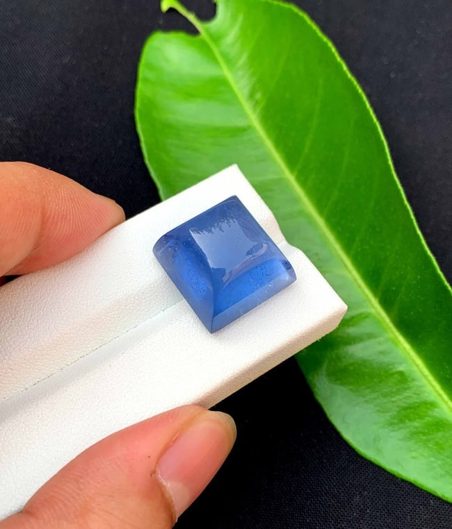 Mariner Blue Aquamarine Cabochon: 35.35 Carat March Birthstone - 2