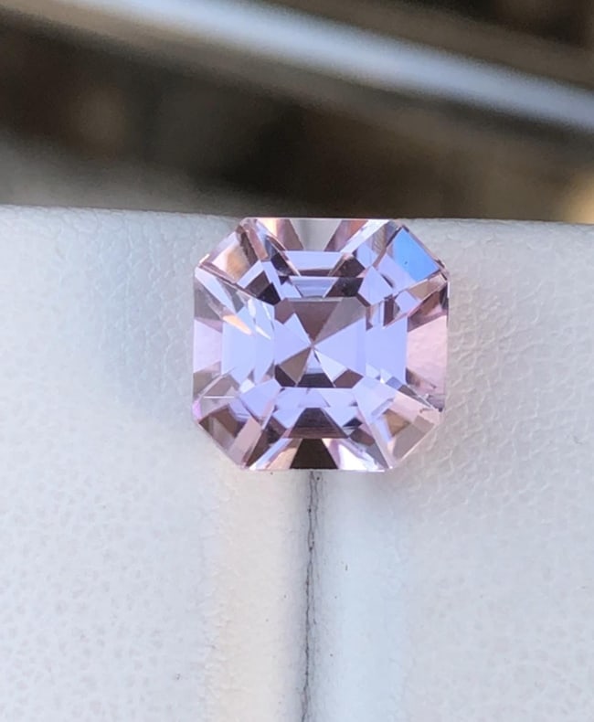 Natural Pink Kunzite Asscher Cut Gemstone From Afghanistan - 8.300 Carat - 4