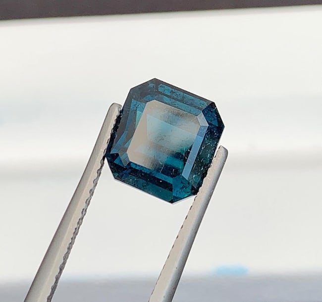 Ink Blue Tourmaline Gemstone: Natural October Birthstone, Afghanistan (4.80 CT) - 2
