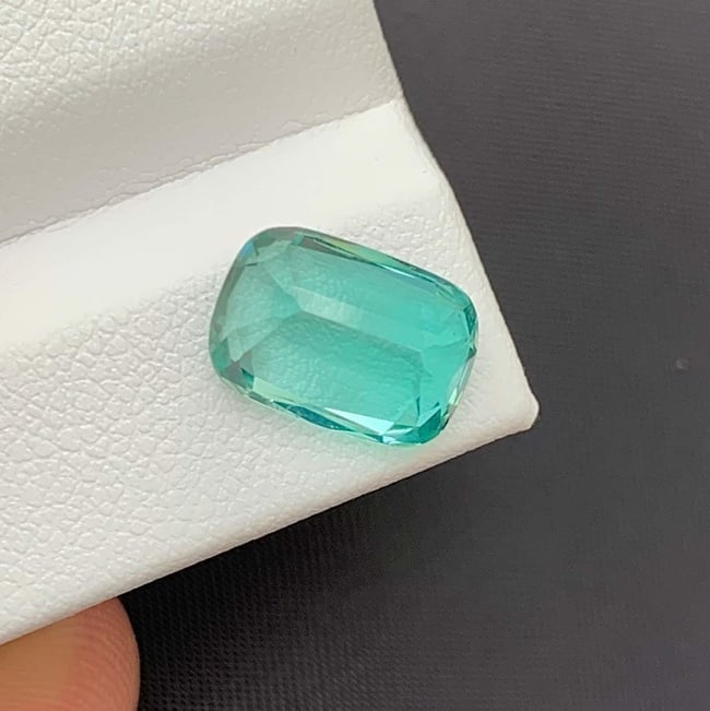Seafoam Blue Tourmaline Gemstone: Natural October Birthstone, Afghanistan (4.67 CT): Highlights Supplies for making crafts Materials: Gemstone: Tourmaline Seafoam Blue Tourmaline Gemstone: Natural October Birthstone, Africa Weight : 4.67 Carat Dimensions : 11.640 * 8.180 * 6.400 mm Sh