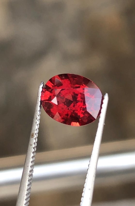 Burma Intense Blood Red Spinel Oval Cut Gemstone For Wedding Jewelry- 1.93 carat - 4