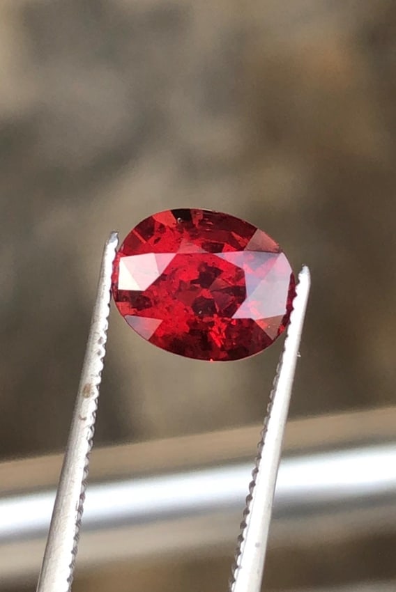 Burma Intense Blood Red Spinel Oval Cut Gemstone For Wedding Jewelry- 1.93 carat - 6