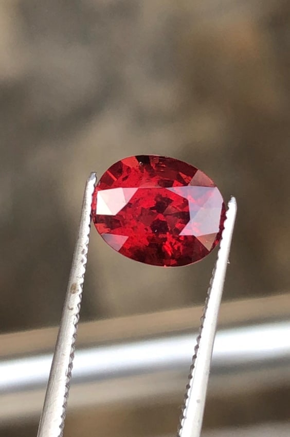 Burma Intense Blood Red Spinel Oval Cut Gemstone For Wedding Jewelry- 1.93 carat - 8