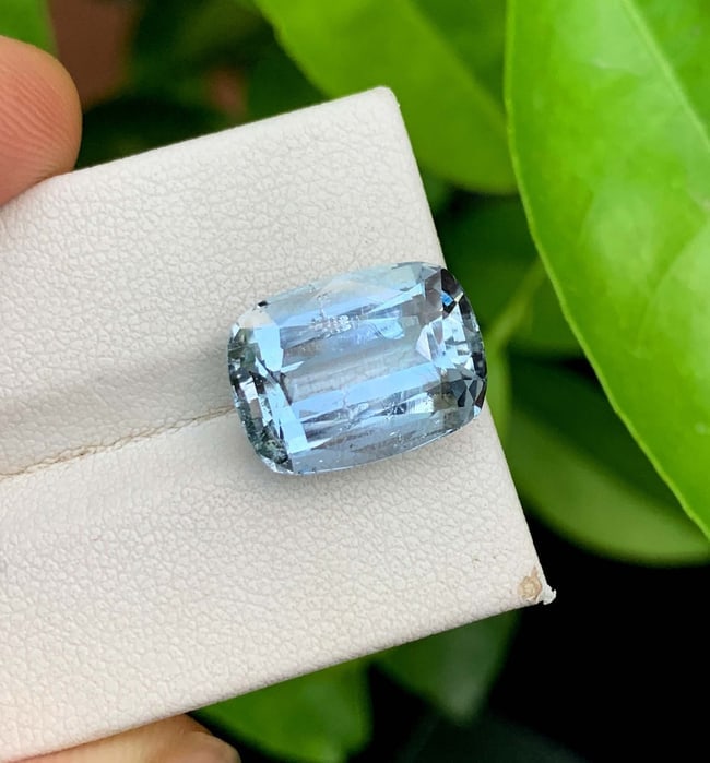 Natural Aquamarine Gemstone, Sky Color Aquamarine Beryl, March Birthstone - 8.50 Carats 14*10.5*7 mm: Highlights Supplies for making crafts Materials: Gemstone: Aquamarine Carat weight: 8.50 Natural Aquamarine Gemstone, Sky Color Aquamarine Beryl, March Birthstone Weight - 8.50 Carats Dimensions - 14*
