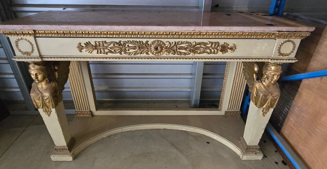 Giltwood and Marble Console Table - 3