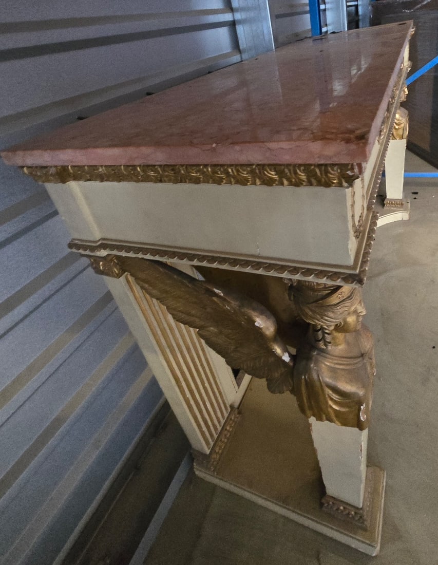 Giltwood and Marble Console Table - 4