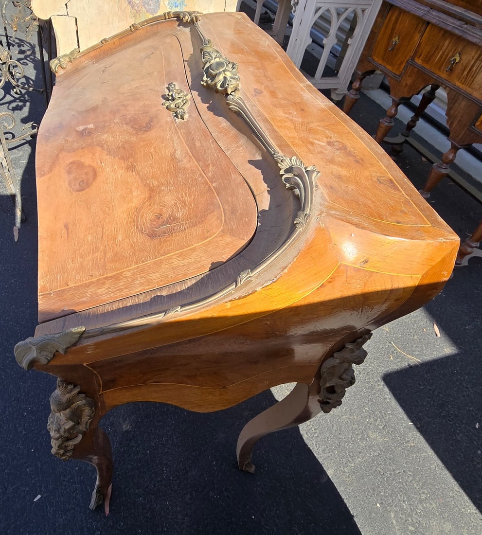 Louis XV Style Marquetry Bombe Secretaire Abattant - 2