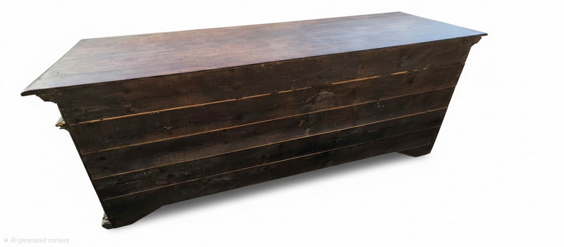 Italian Renaissance Revival Carved Walnut Sideboard: An impressive Italian Renaissance Revival carved walnut sideboard, likely late 19th or early 20th century. The sideboard features a rectangular top over a paneled frieze with two central drawers flank