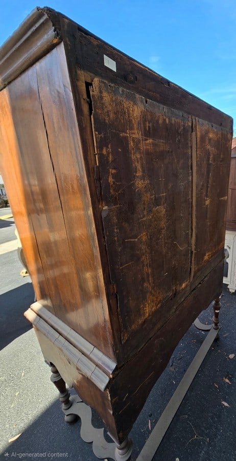 Antique Carved Mahogany Highboy Chest of Drawers - 2