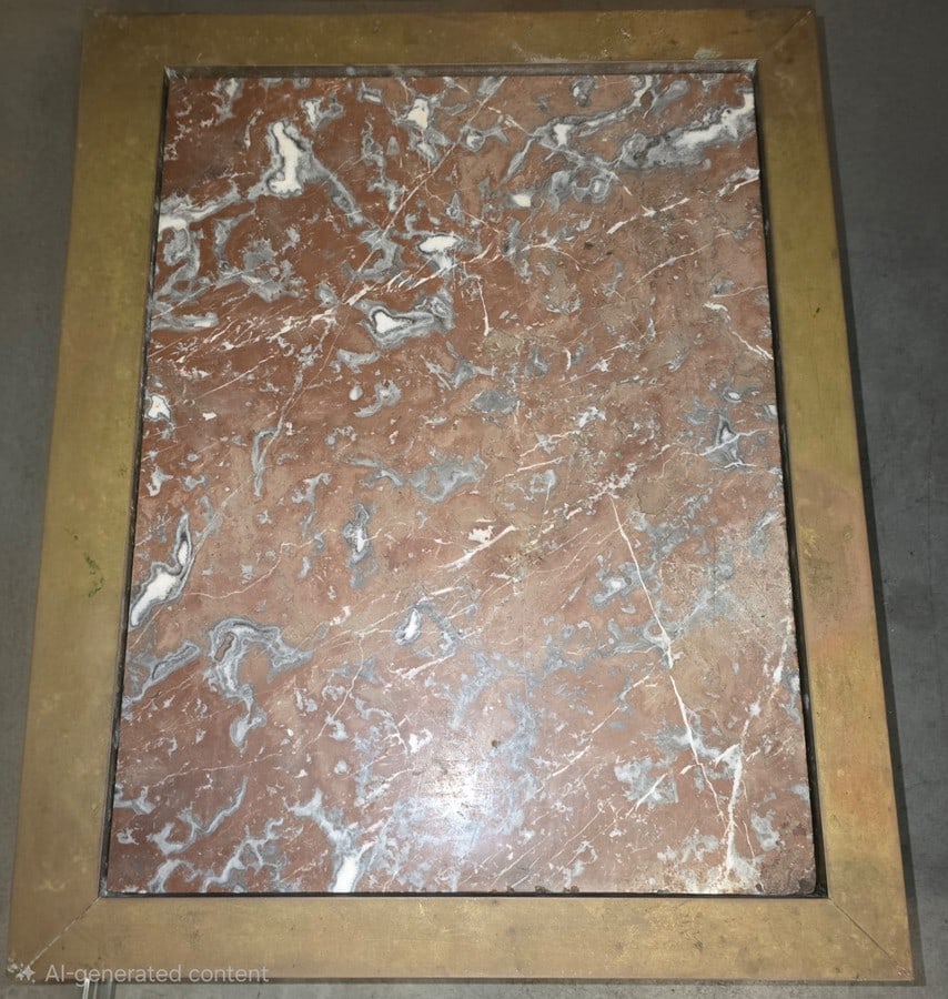 Mid-Century Modern Brass and Marble Coffee Table - 2