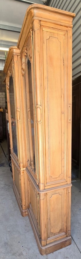 French Provincial Style Triple Curio Display Cabinet - 2