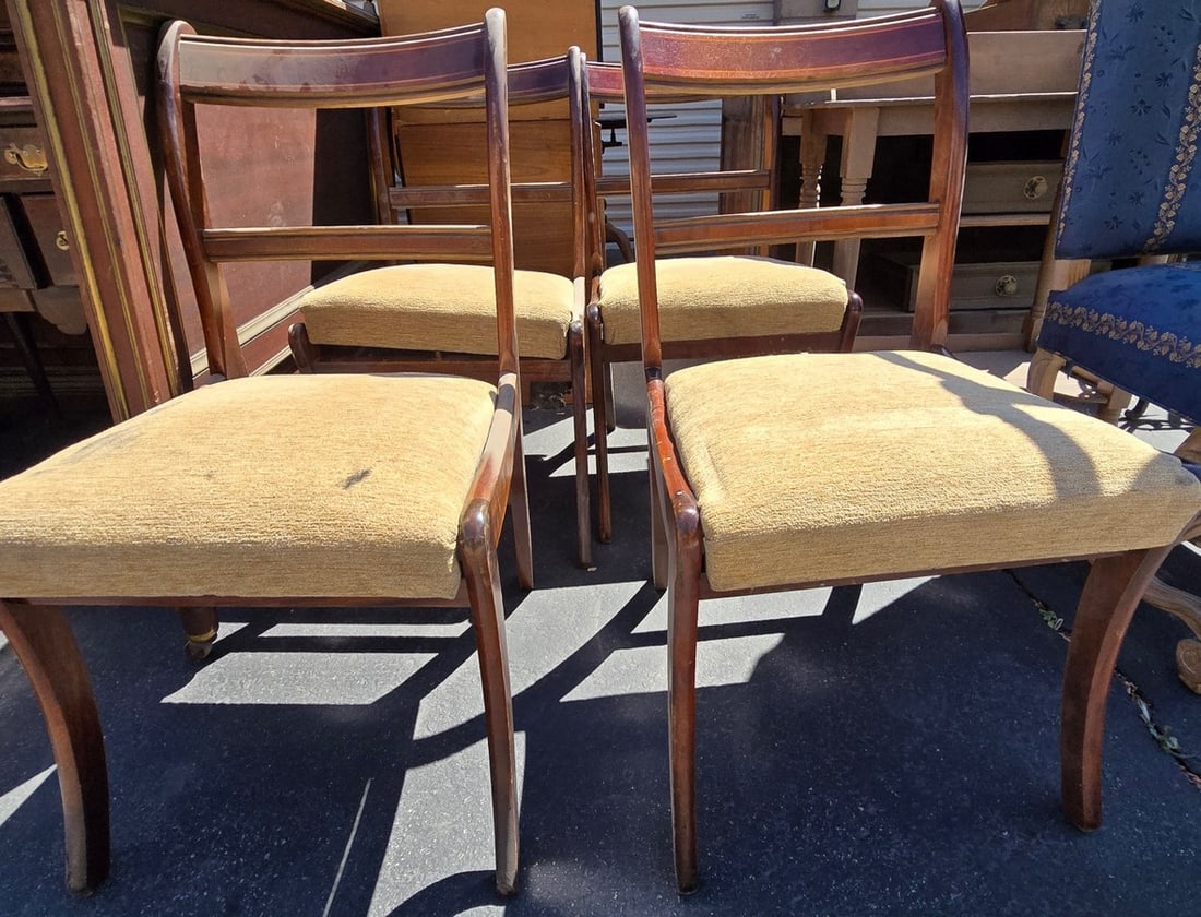 Set of Four Regency Style Mahogany Dining Chairs - 2