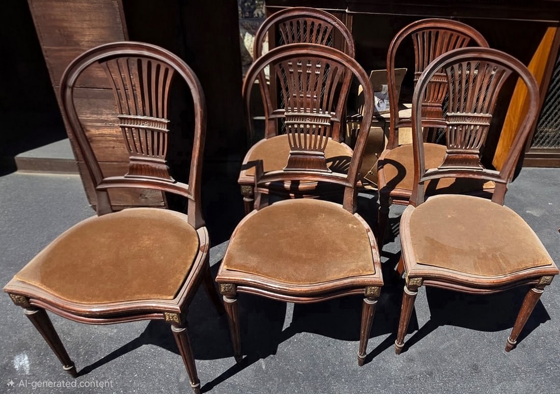 Set of Four Antique Sheraton Style Side Chairs - 3