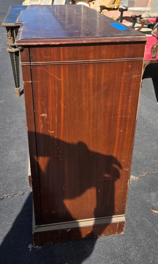 Vintage Wood Console Cabinet - 2