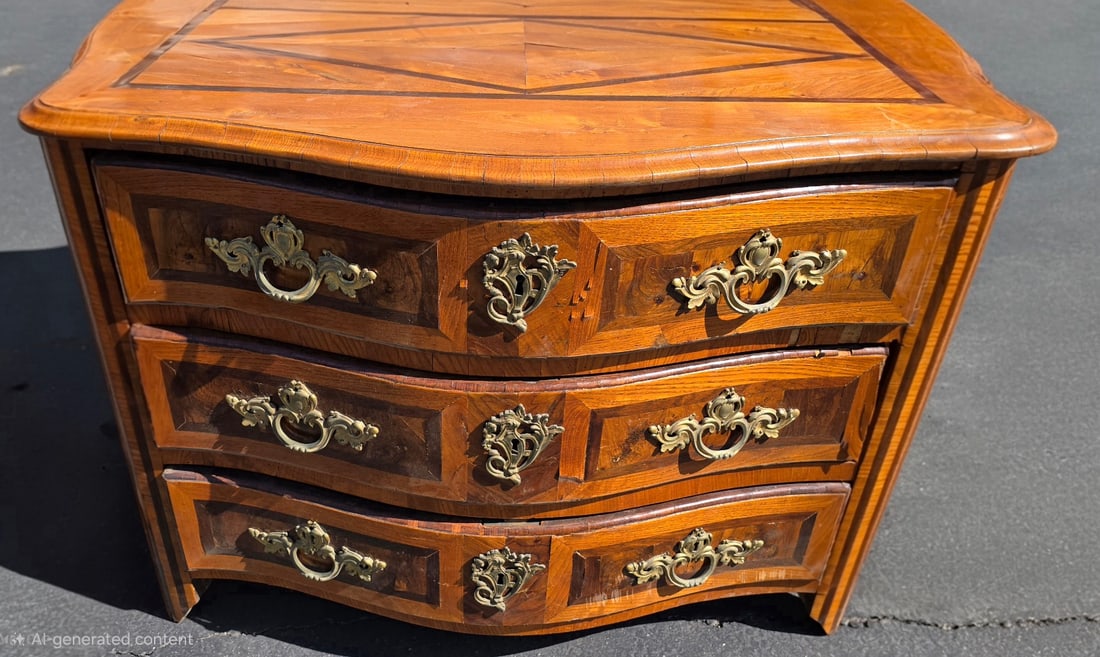 Continental Marquetry Inlaid Commode - 3
