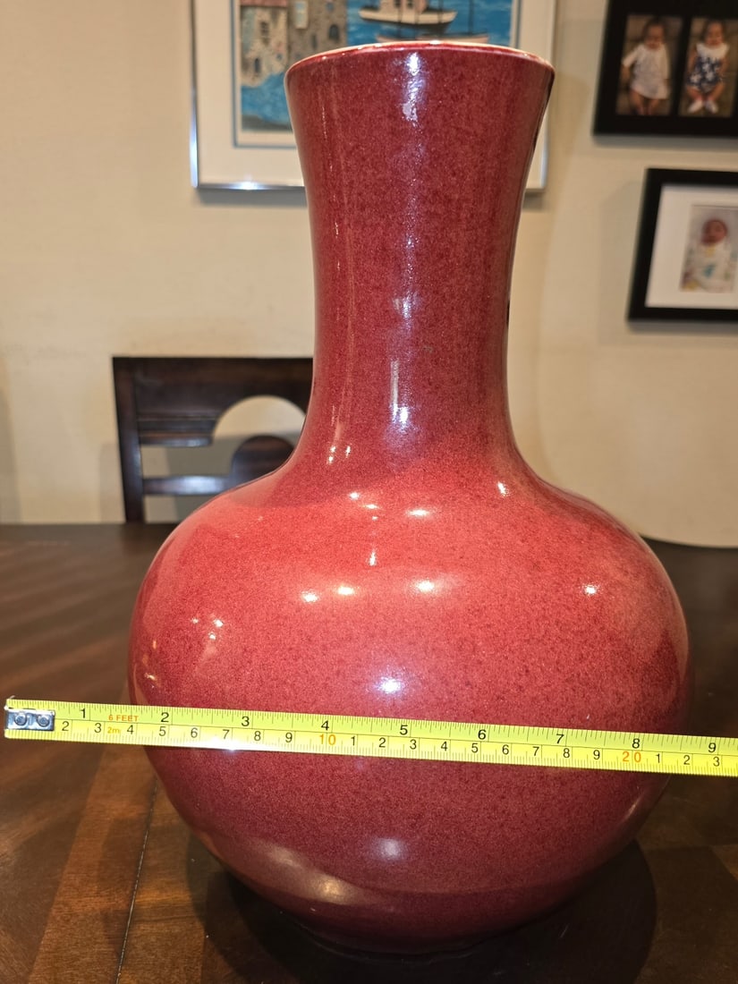 Chinese Sang de Boeuf Glazed Porcelain Vase - 4