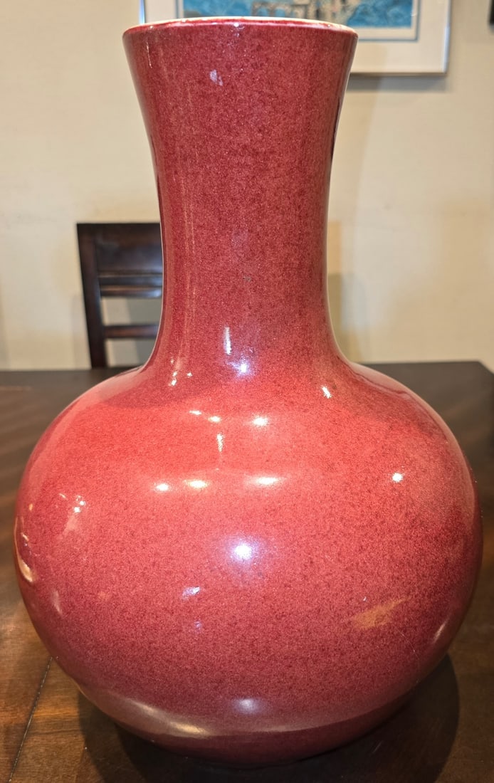 Chinese Sang de Boeuf Glazed Porcelain Vase - 6