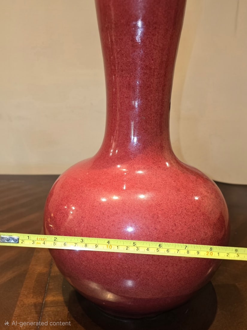 Chinese Sang de Boeuf Glazed Porcelain Vase - 7