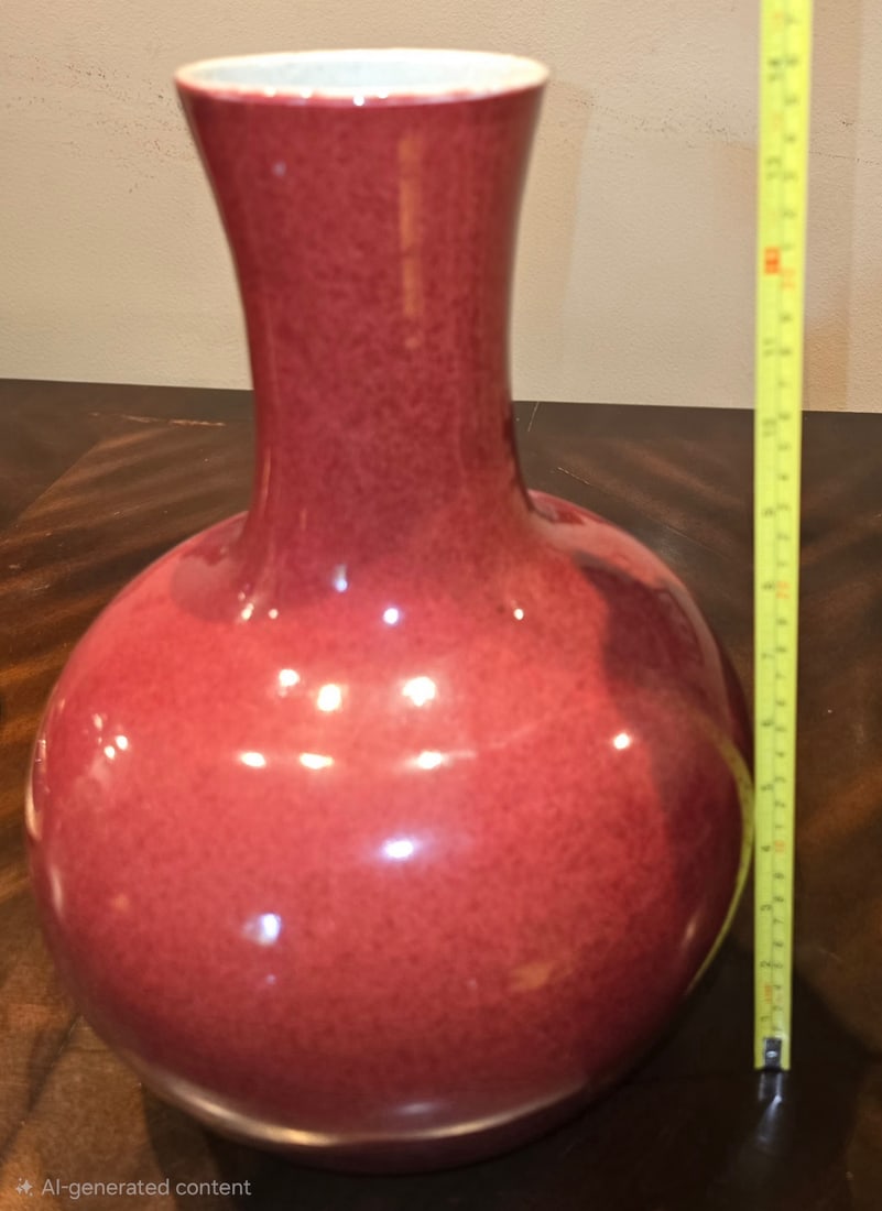 Chinese Sang de Boeuf Glazed Porcelain Vase - 8