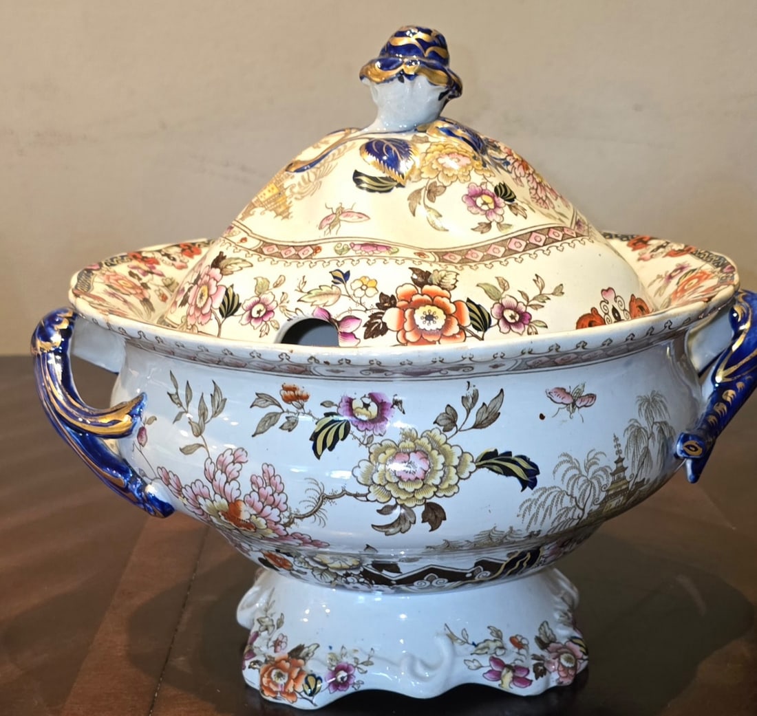 Aesthetic Movement Porcelain Soup Tureen with Lid - 3