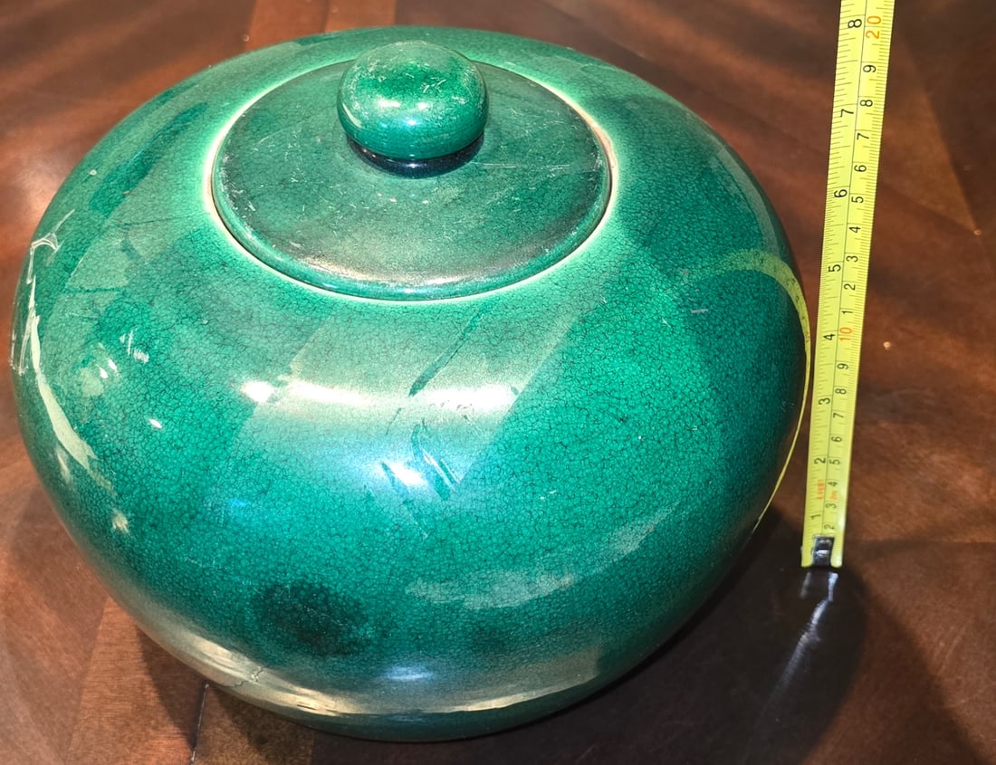 Chinese Export Green Crackle Glaze Ginger Jar - 4