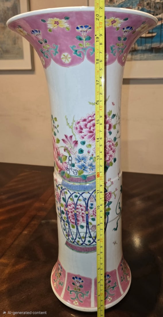 Pair of Chinese Famille Rose Porcelain Vases - 6