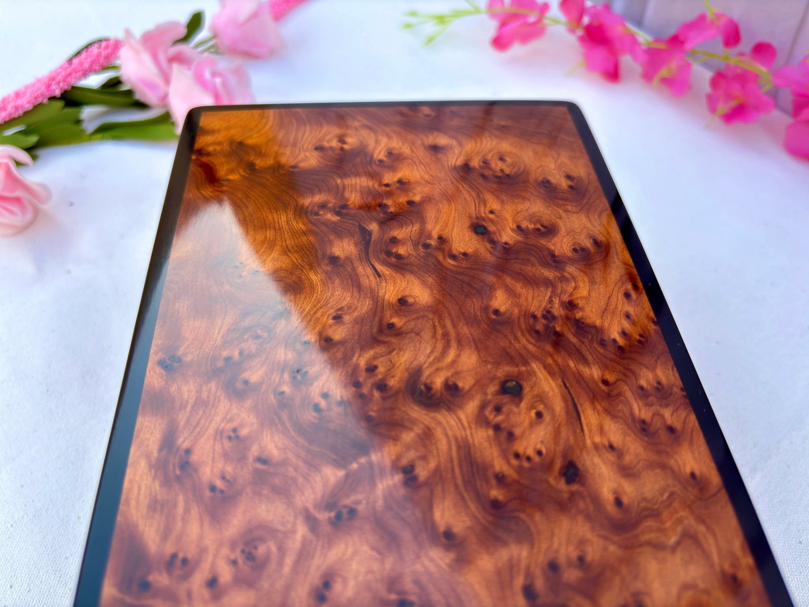 Handcrafted Thuya Burl Wood Jewelry Box - 11