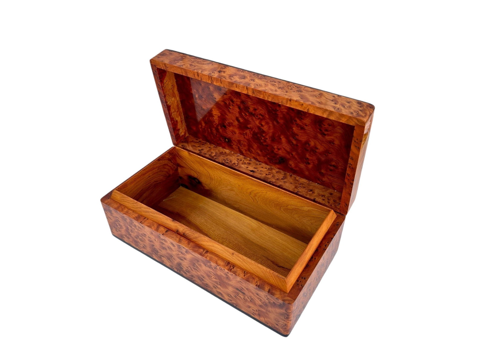 Handcrafted Thuya Burl Wood Jewelry Box - 2