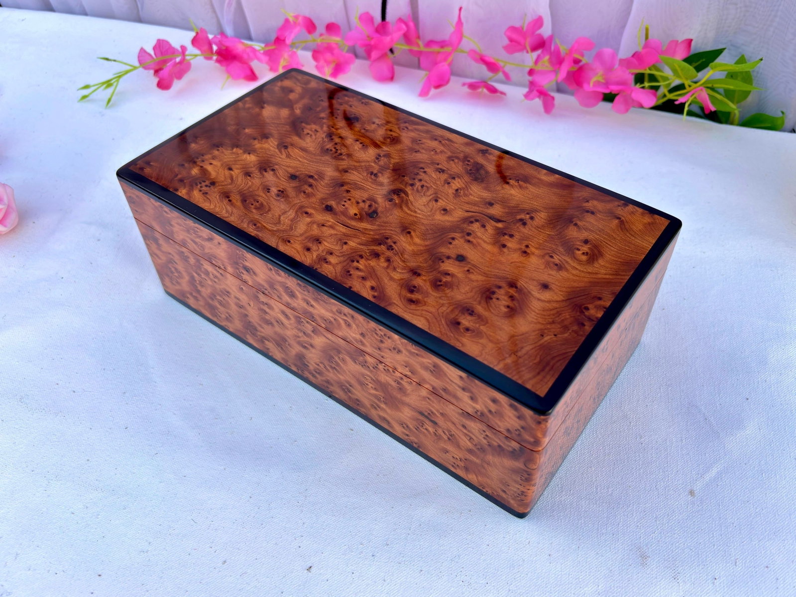 Handcrafted Thuya Burl Wood Jewelry Box - 3