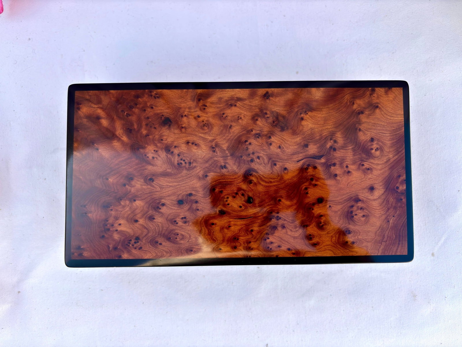 Handcrafted Thuya Burl Wood Jewelry Box - 6