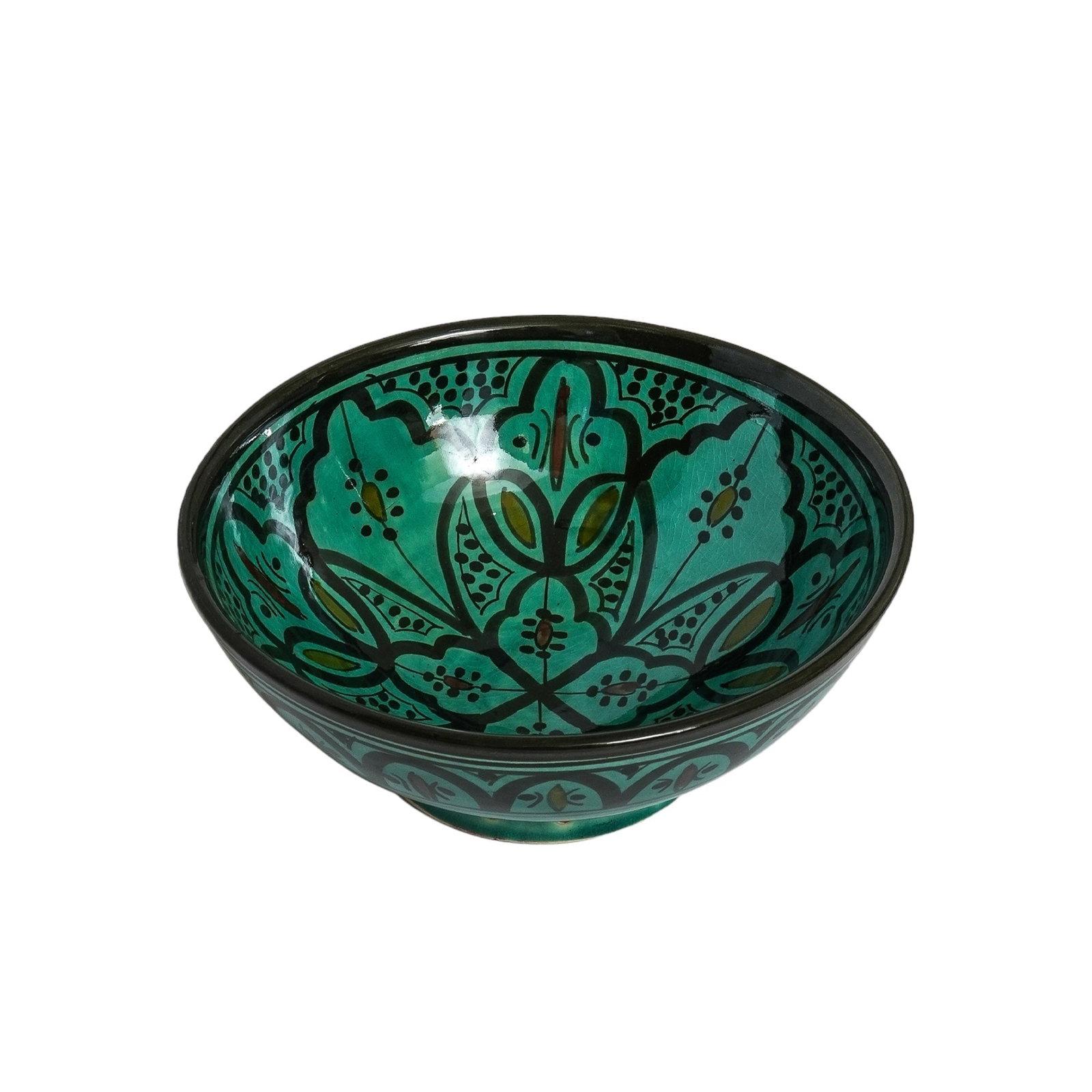 Vintage Glazed Handcrafted Clay Pottery Bowl – Natural Pigments - 4
