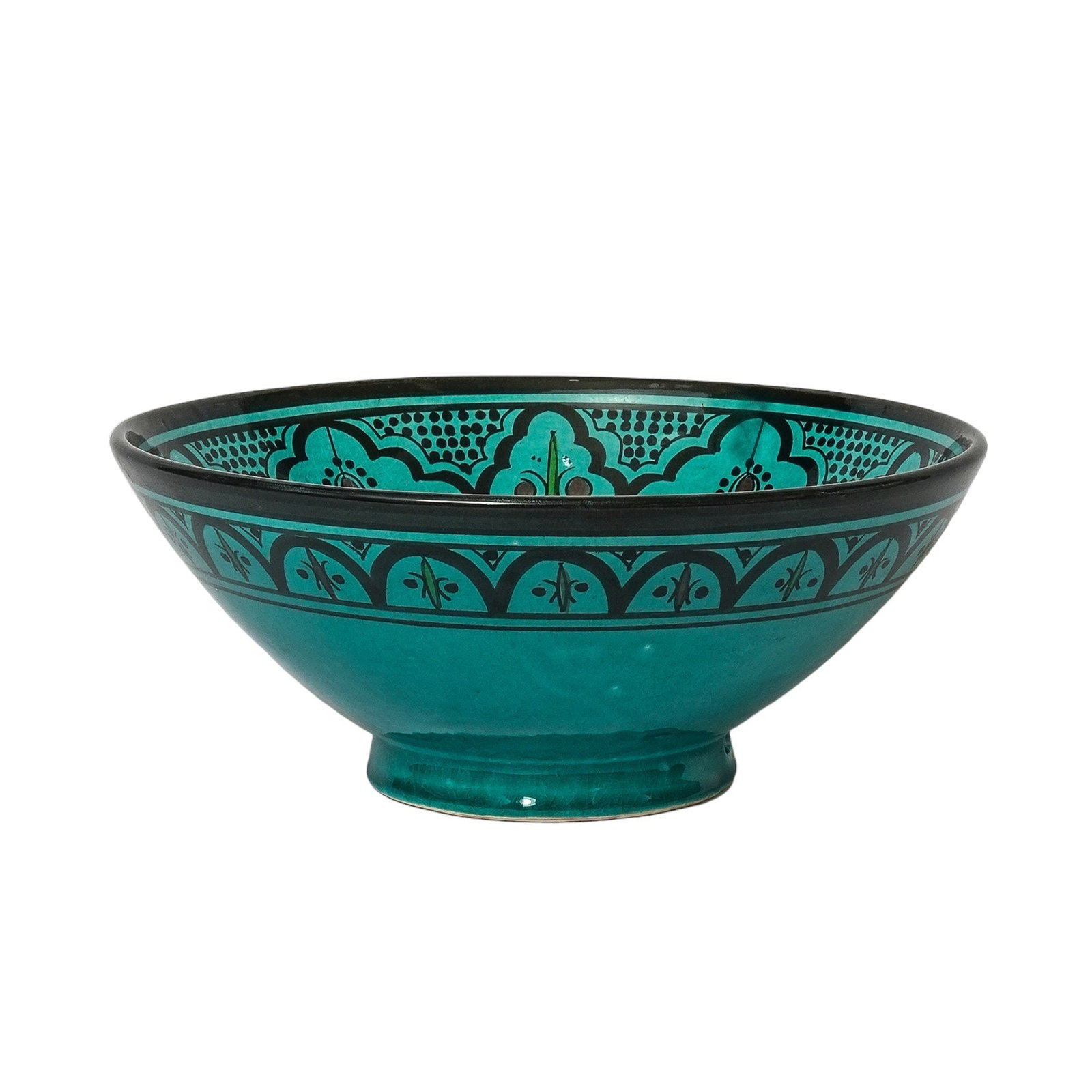 Vintage Glazed Handcrafted Clay Pottery Bowl – Natural Pigments - 9