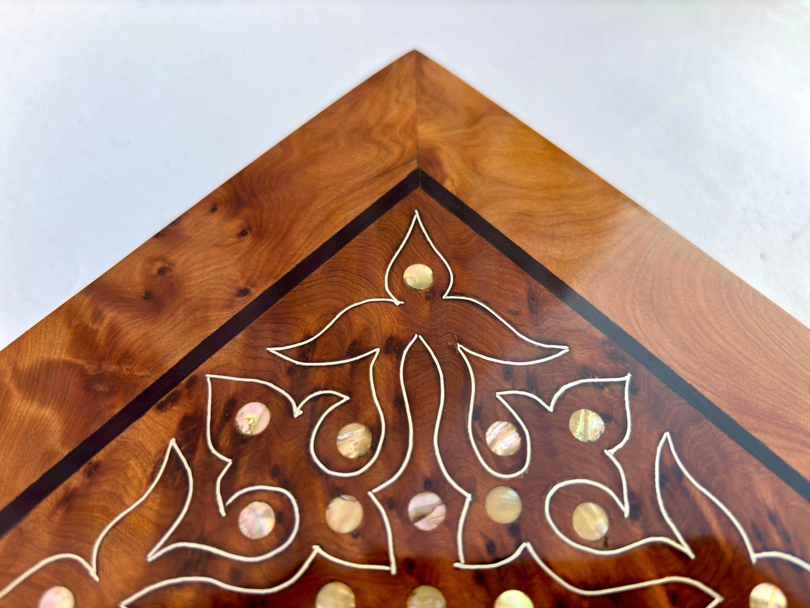 Lockable Puzzle Thuya Burl Wood Jewelry Box - 12