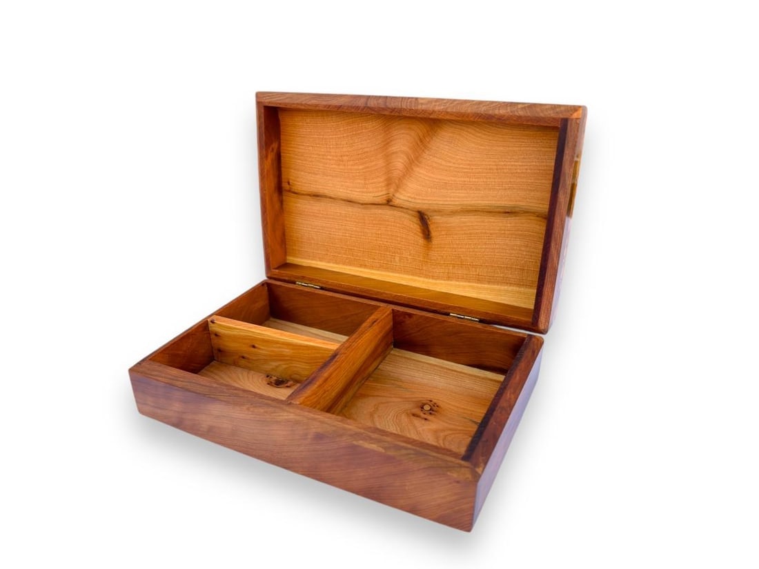 Thuya Burl Wood Jewelry Box – 8 × 5" - 2