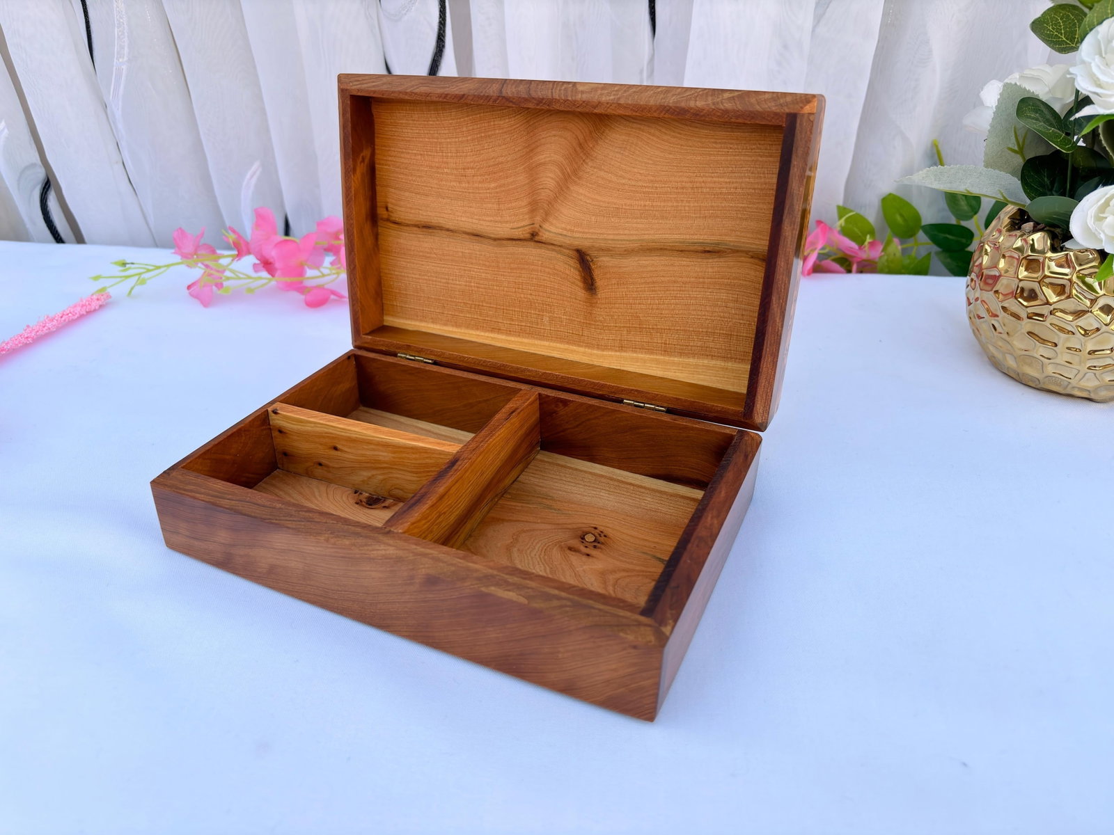 Thuya Burl Wood Jewelry Box – 8 × 5" - 4