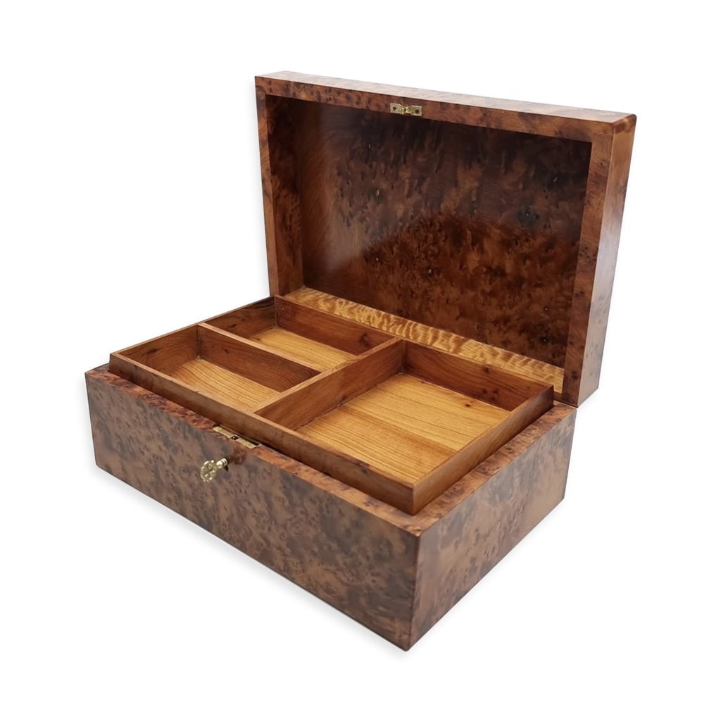 Thuya Wood Jewelry Organizer – Handcrafted Storage Box - 3