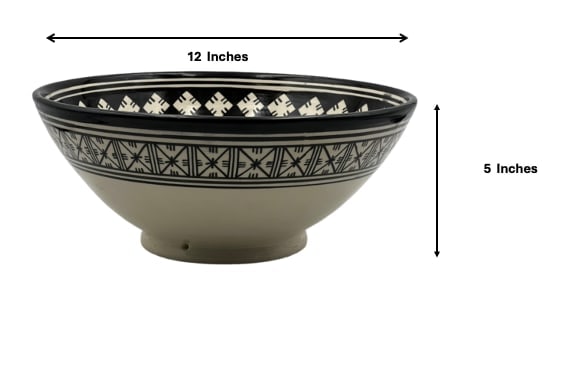 Vintage Diamond-Shaped Handcrafted Clay Pottery Bowl - 13