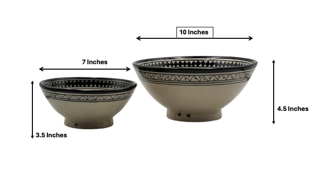 Vintage Diamond-Shaped Handcrafted Clay Pottery Bowl - 14