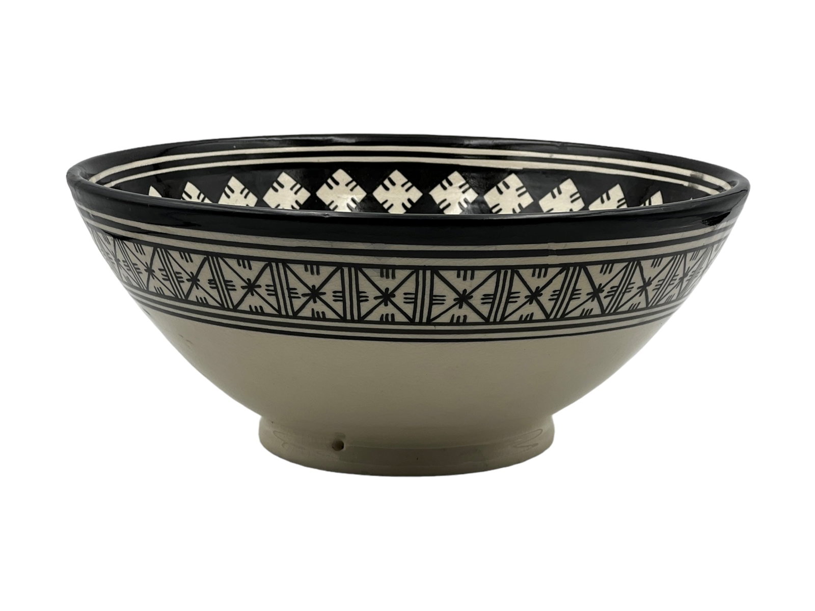 Vintage Diamond-Shaped Handcrafted Clay Pottery Bowl - 3