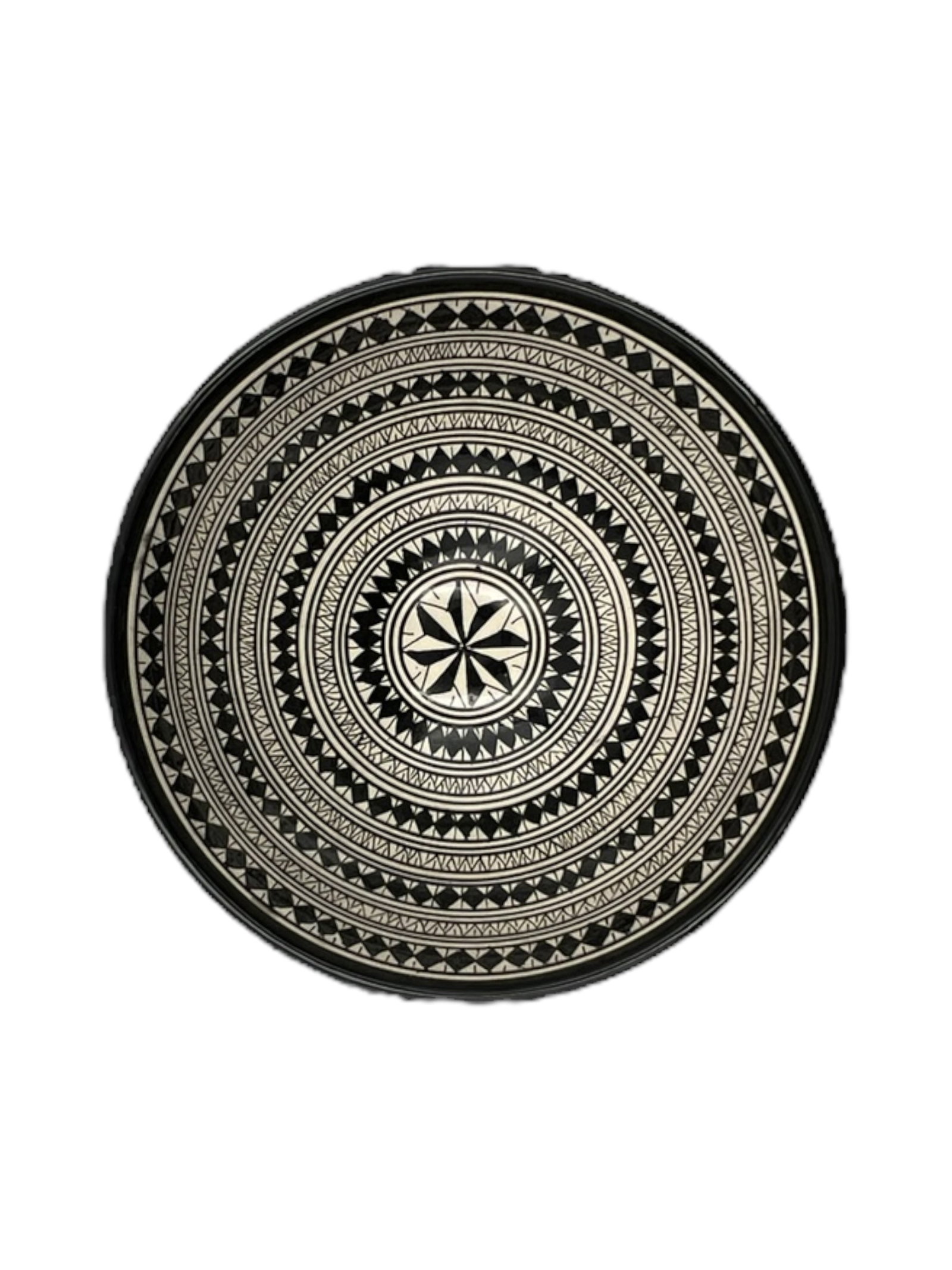 Vintage Diamond-Shaped Handcrafted Clay Pottery Bowl - 7