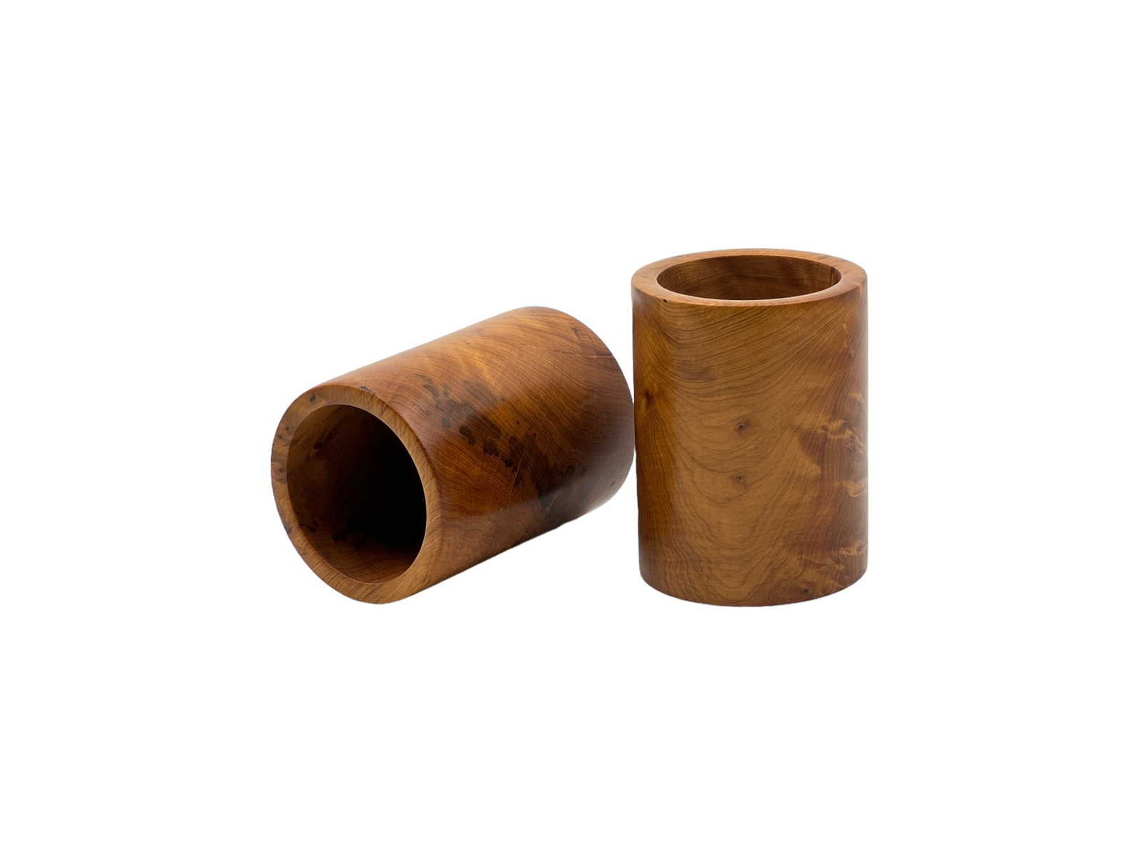 Thuya Wood Pen Cup Holders – Set of 2 - 2