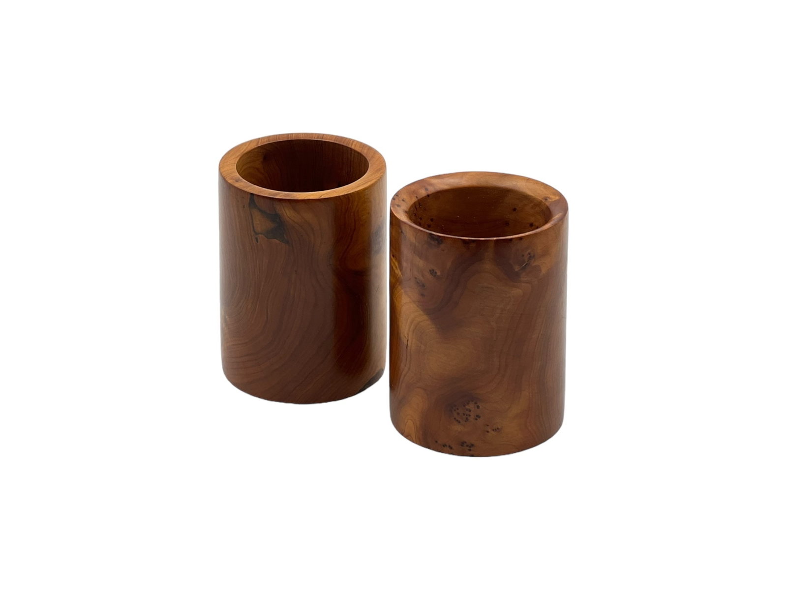 Thuya Wood Pen Cup Holders – Set of 2 - 4