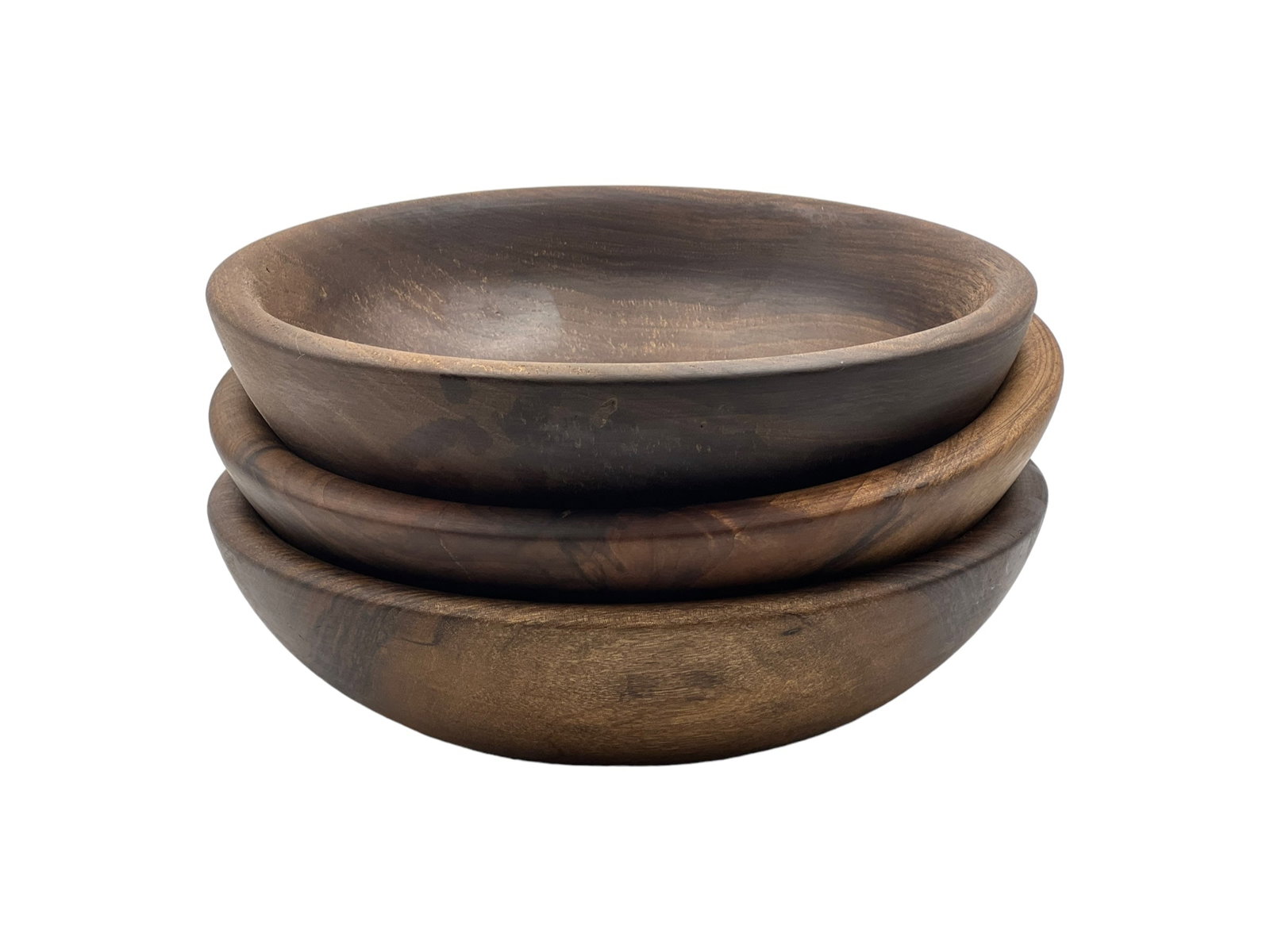 Handcrafted Walnut Wood Bowls – Set of 3 (1 of 6)