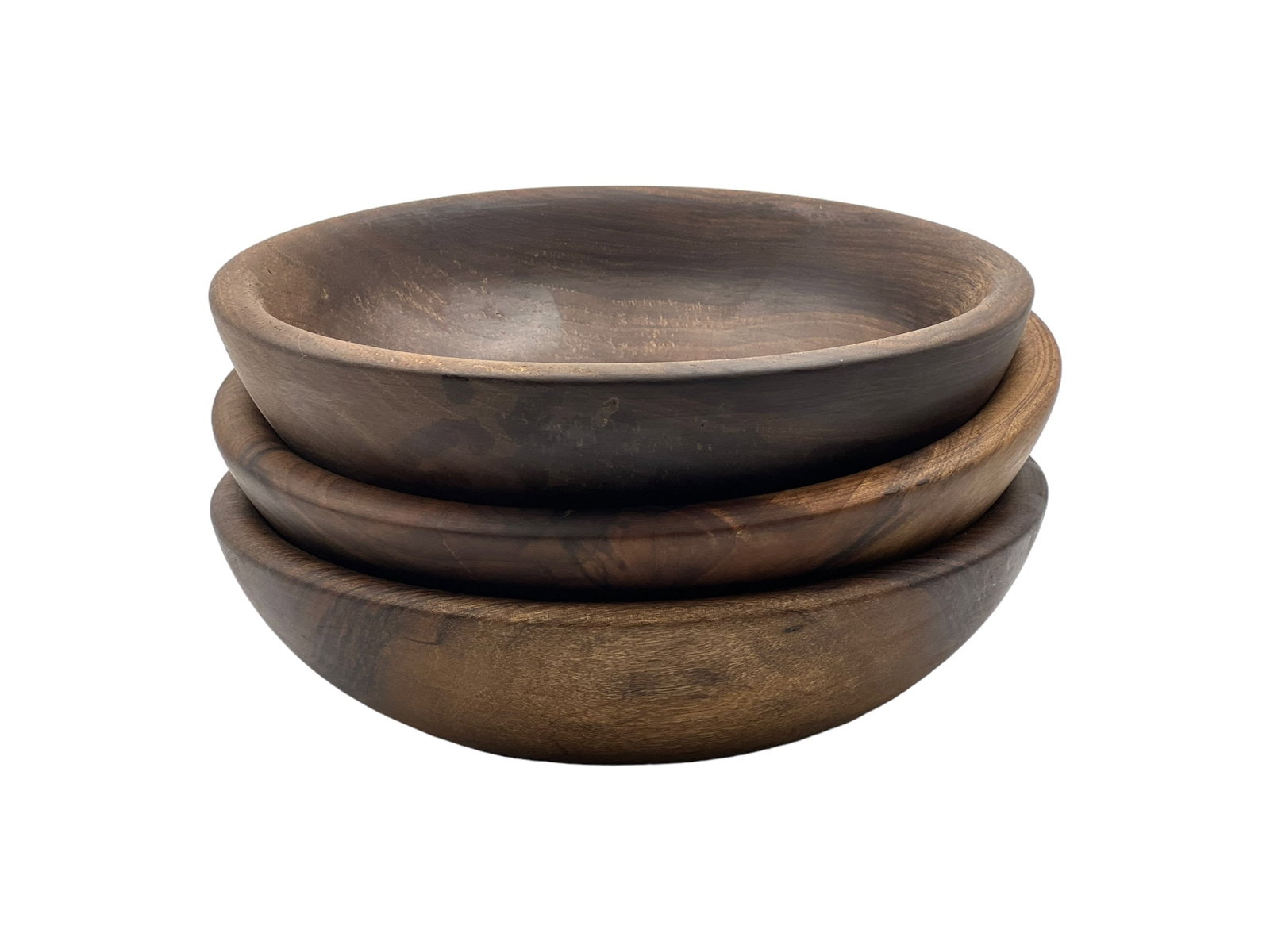 Handcrafted Walnut Wood Bowls – Set of 3 - 4