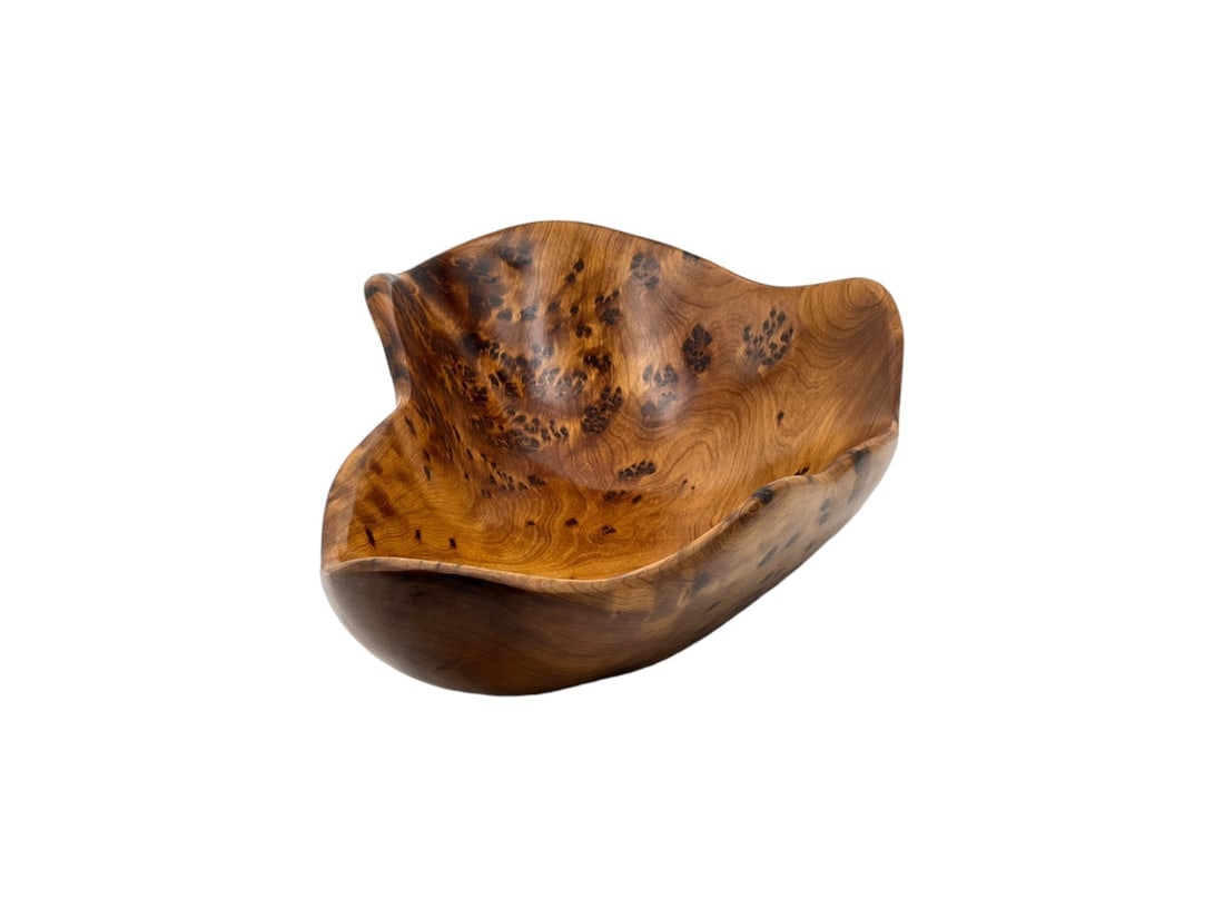 Handcrafted Thuya Wood Decorative Plate - 2