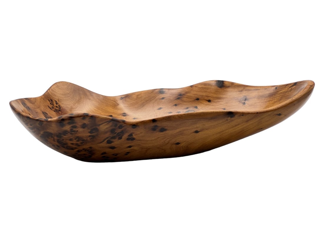 Handcrafted Thuya Wood Decorative Plate - 4