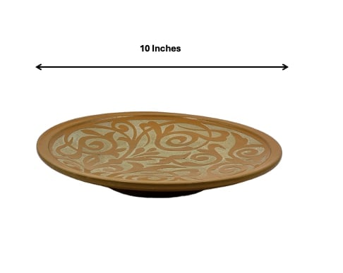 Handcrafted Clay Pottery Plate – Natural Pigments - 3