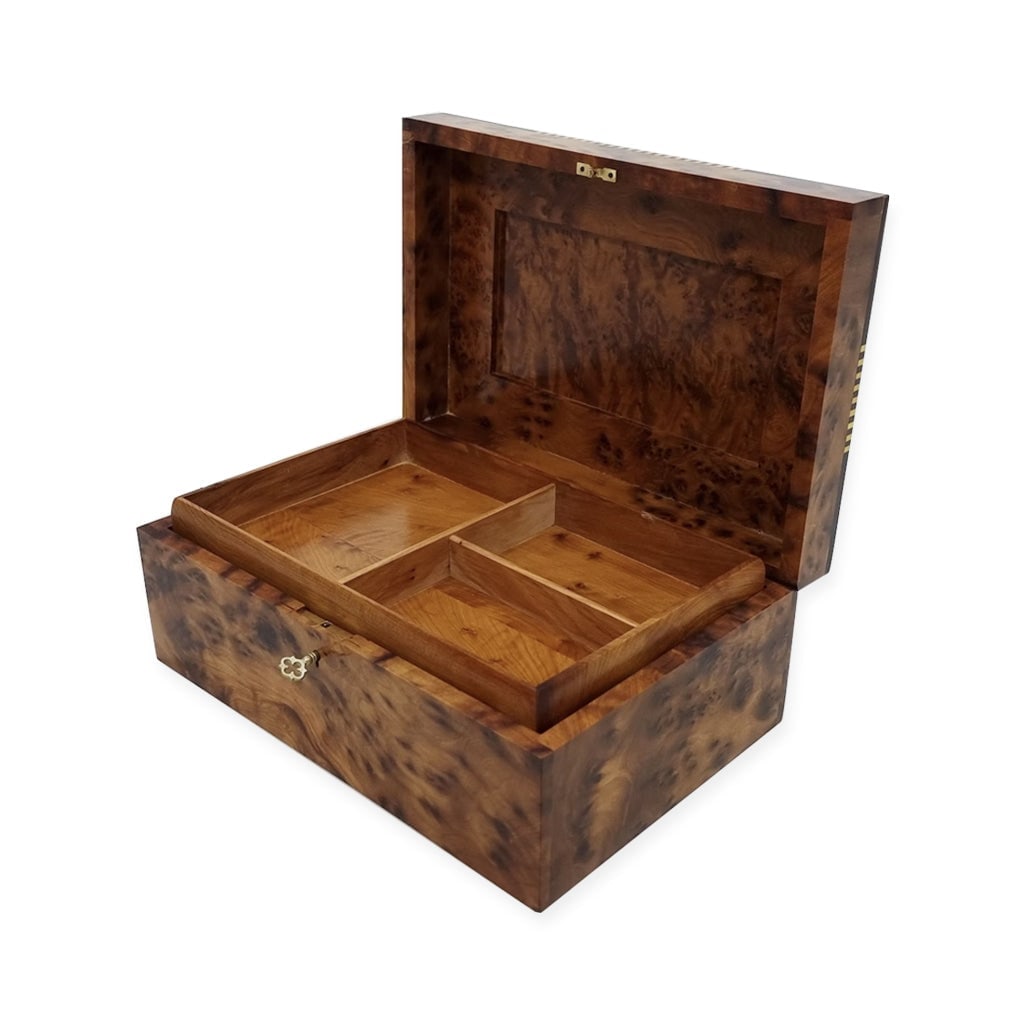 Handcrafted Thuya Wood Jewelry Case - 2