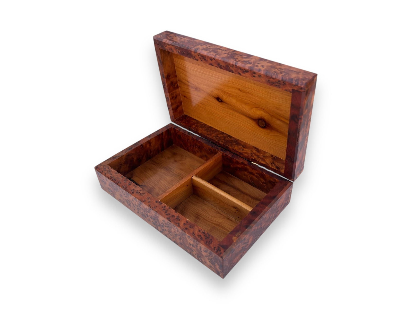 Thuya Burl Wood Jewelry Box – 8 × 5" - 2